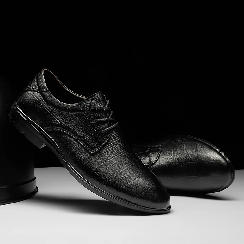 Мужские деловые классические туфли натуральная кожа оксфорды уличная модная