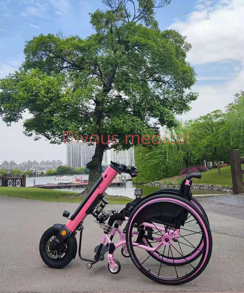 

Бесплатная доставка, Электрический прицеп для инвалидной коляски с литиевой батареей 15 Ач, электрический ручной велосипед