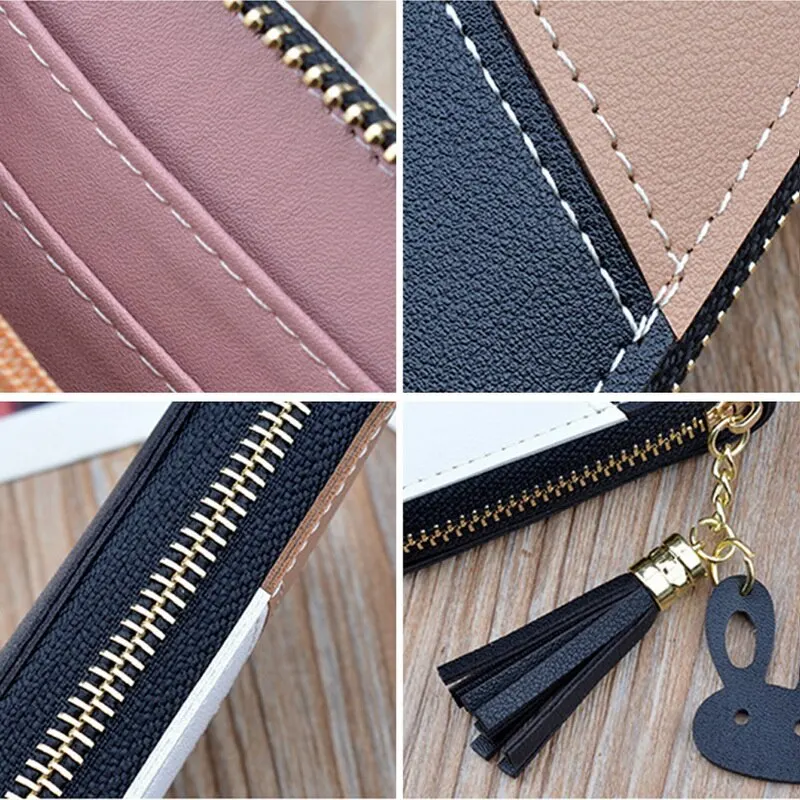 

Geometric Women Cute Pink Wallets Pocket Purse Card Holder Patchwork Wallet Lady Female Fashion Coin Burse Money Bag Shcool Girl