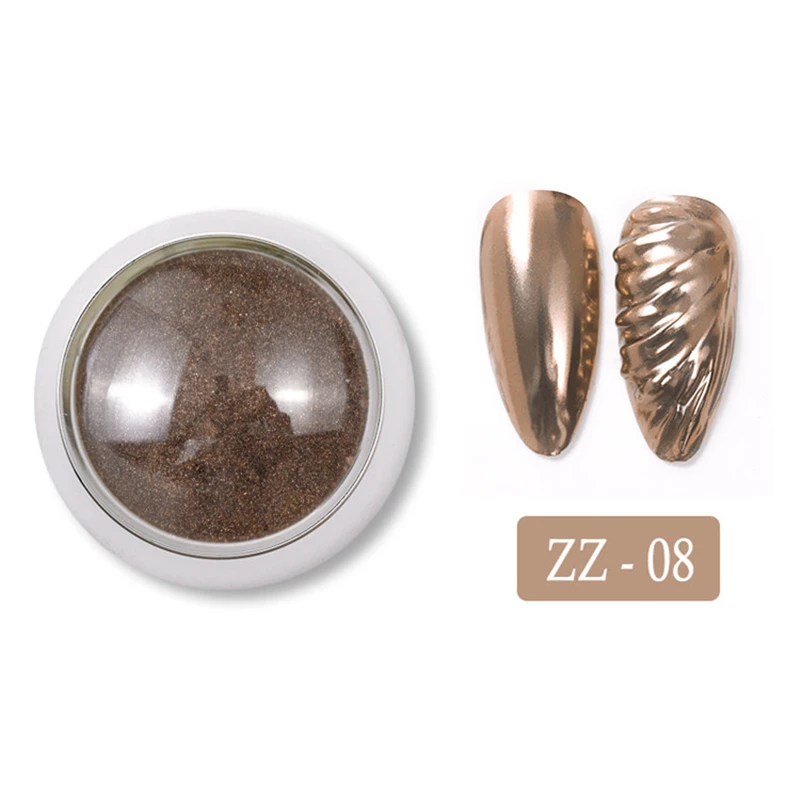 Блестящий зеркальный блестящий порошок для ногтей пигмент с металлическим