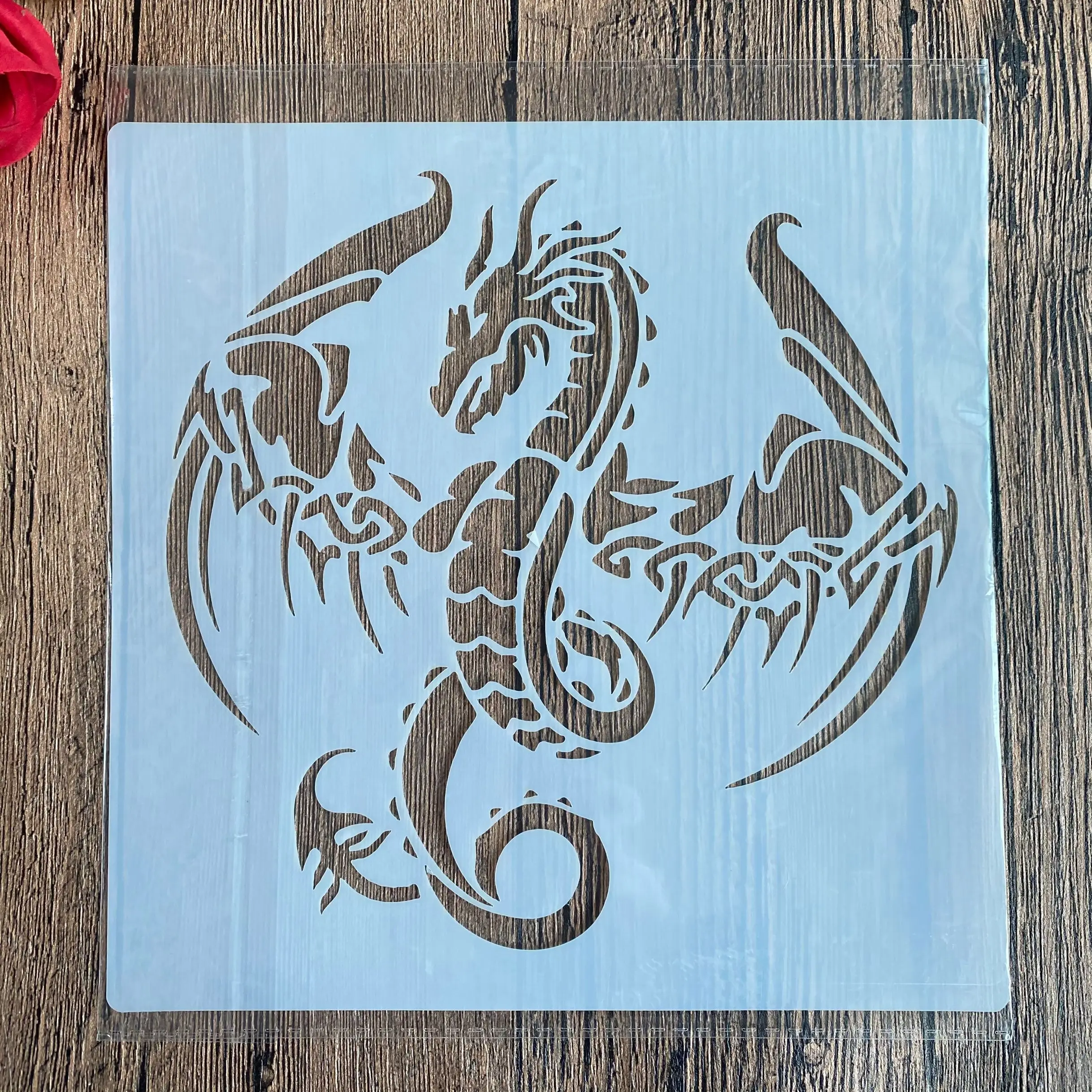 20 *20 cm  DIY Dragon mandala mold for painting stencils stamped photo album embossed paper card on wood, fabric, wall