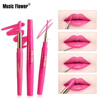 music flower can rotate double head moisturizing lip liner pencil lipstick cosmetics make gift for women lipliner wholesale