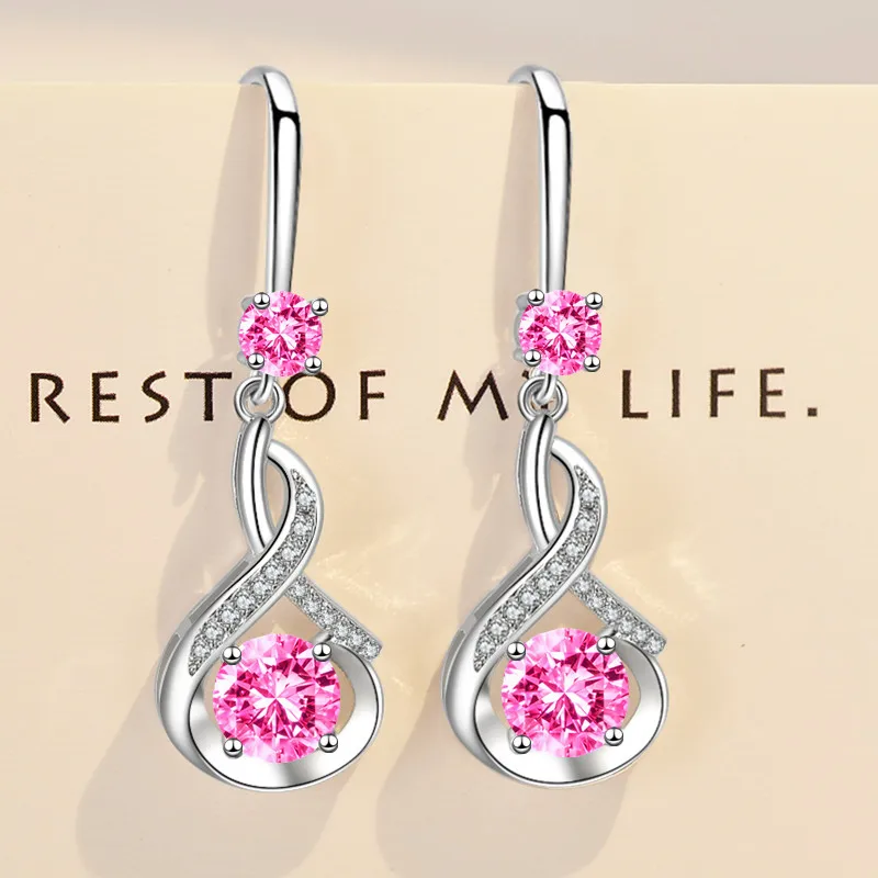 925 стерлингового серебра модные элегантные роскошные блестящие циркониевые