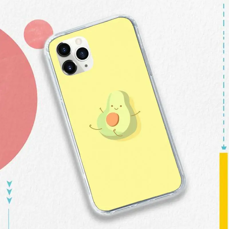 

Cute Salad Fruit Avocado Cartoons Phone Case for iPhone 11 12 pro XS MAX 8 7 6 6S Plus X 5S SE 2020 XR