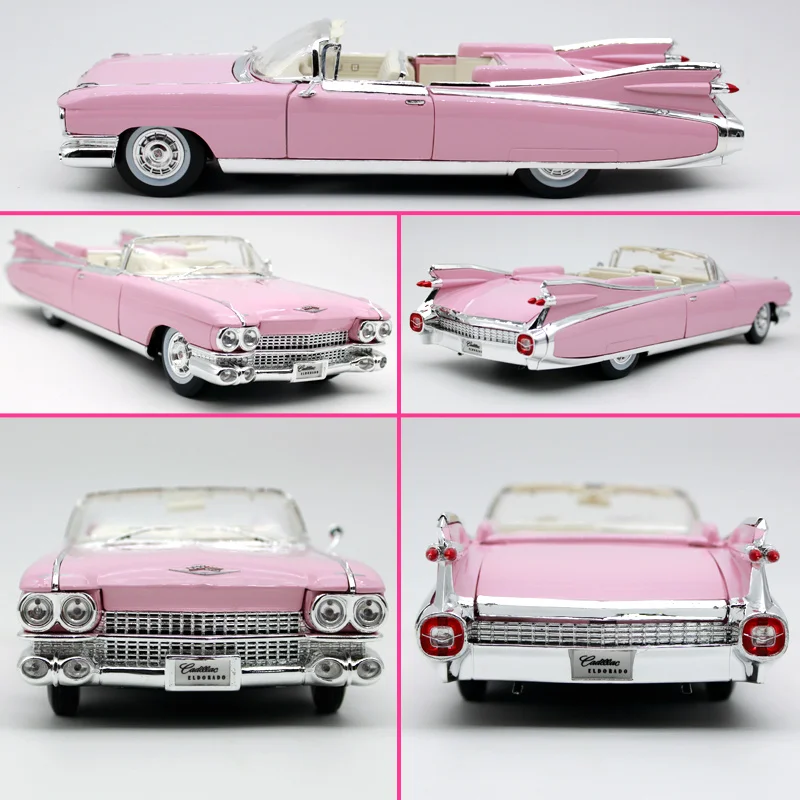 Maisto 1:18 1959 cadillac eldorado biarritz pink car diecast convertible limo automobile models gift for men 36813 |