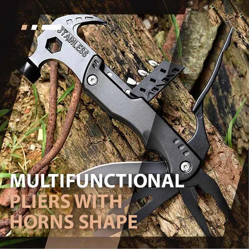 

Multi-function Pliers Car Life-saving Hammer Multi-purpose Folding Tool Plier Portable Adjustable Wrench Claw Hammer Repair Tool