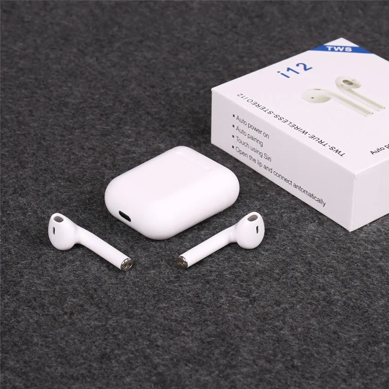 I12 TWS наушники беспроводные наушники Bluetooth 5,0 3D супер бас с микрофоном Поддержка ios и Android для iphone xiaomi huawei