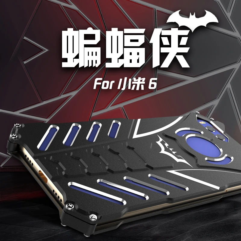 Роскошный Алюминиевый металлический чехол Бэтмена для xiaomi 6X 8 explore ore 9 SE A2 A3 Lite Play