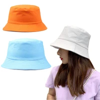 2021 new unisex pattern bucket hat beach sun hat street headwear fisherman outdoor cap men and woman hat solid outdoors travel