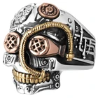 Кольца SECRET BOY в стиле стимпанк для мужчин и женщин, Ювелирное Украшение для байкеров, крутая готика, кольцо золотистого цвета с черепом сахара