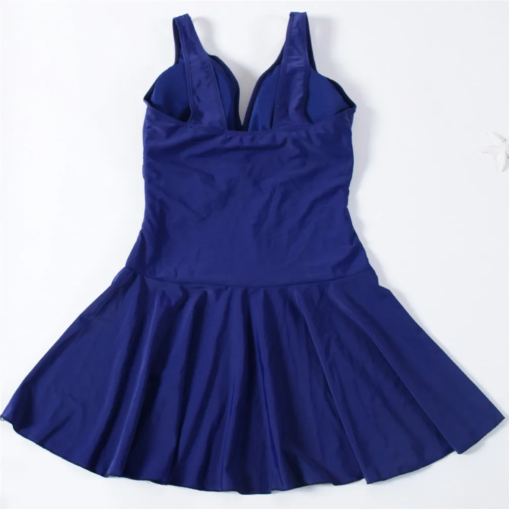 Plus Size Tankini Swimsuits Chubby Women Print High Waist Big Two Piece Cover Belly Swimwear with Skirt Swim dress Bathing Suit