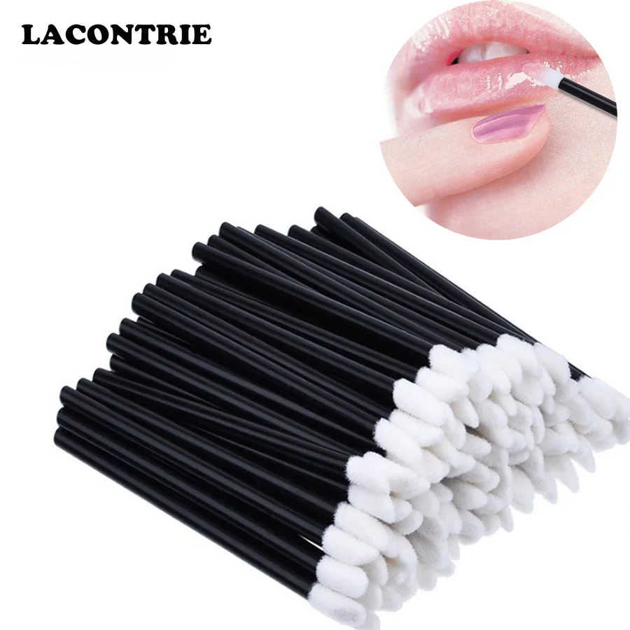 Набор кистей для макияжа 50 шт./пакет одноразовая помада палочки с кисточкой туши |