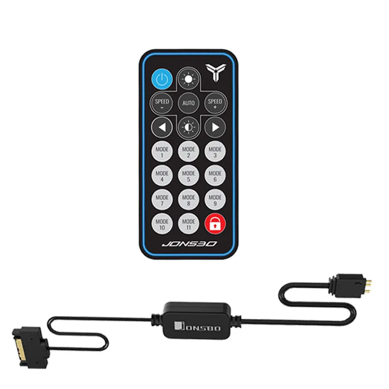 JONSBO 5V 3Pin AURA RGB Control ler SATA источник питания Светильник в полоску с пультом