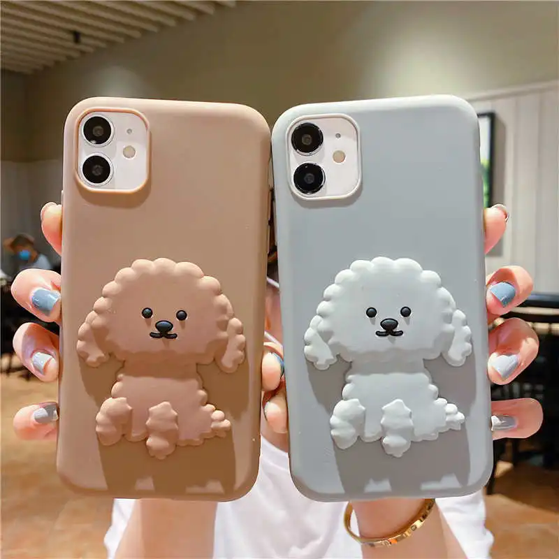 

3D Cute Cartoon Dog soft TPU Phone case For Vivo y7s y12 y17 y19 y55 y66 y67 y75 y79 y85 y91 y97 v15 v17 Pro v11i s5 z5x x27 Pro