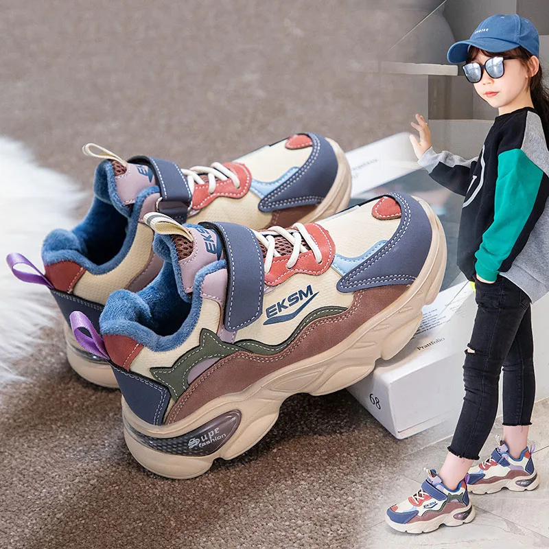 

Winter Children Sneakers New Arrival Thermal Running Shoes Shock-Absorbant Sport Air Sole Shoes Comfortable Jogging Sneakers