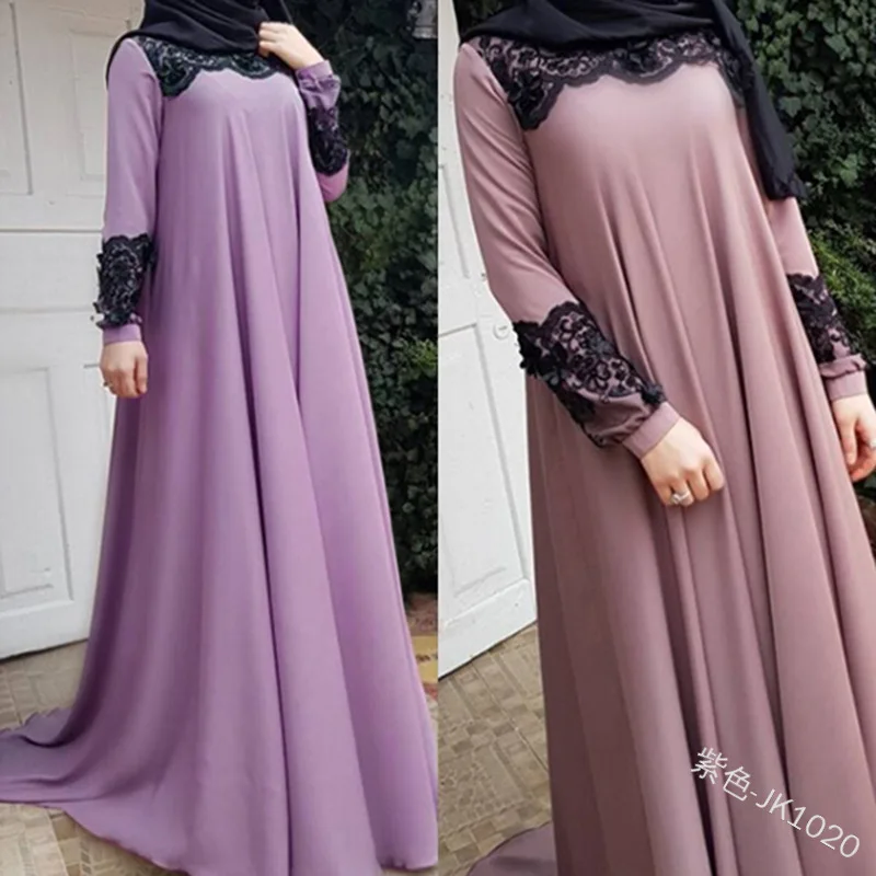 Женское длинное платье-макси WEPBEL Abaya повседневное ТРАПЕЦИЕВИДНОЕ ПЛАТЬЕ С