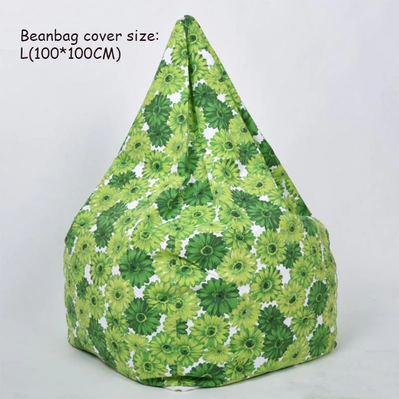 L-100X100CM Bean Bags для взрослых Bean Bag Cover Whithout наполнение lounger Bean Boozled Pouf Chambre спальня ленивый мешок стул диван Pouf Geant - Цвет: L-100X100CM