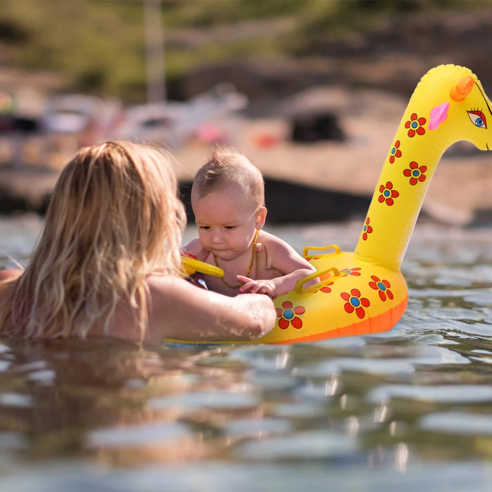

2pcs Baby Pool Float Seat Swim Ring Animal Design Swimming Ring Swim Pool