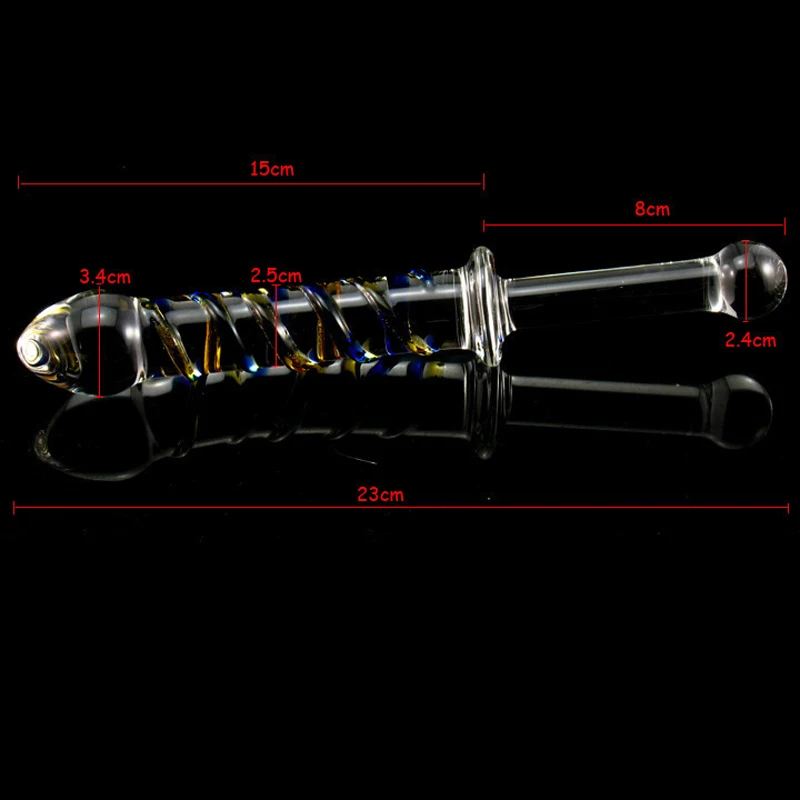 Стеклянный фаллоимитатор типа ручки массажная палочка для точки G Женский