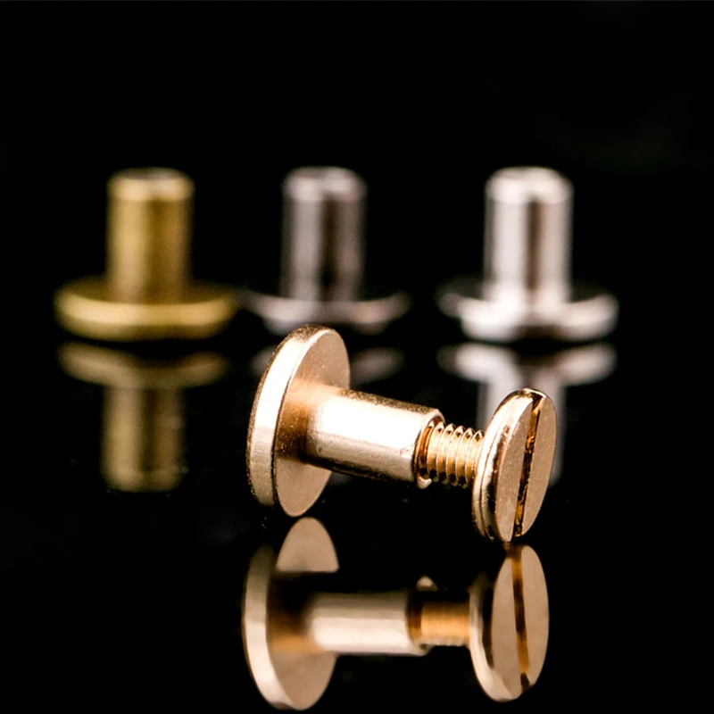 10 шт. Металлический Переплет Chicago саморезы штифты, заклепки для фотоальбома Настольный календарь меню кожаный ремень бумажник крепеж