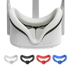 Мягкая силиконовая маска для глаз против пота накладка на глаза для oculus Quest 2 парами очков можно мыть водой, рисунок с нескользящей подошвой для пар Очки виртуальной реальности VR аксессуар для гарнитуры