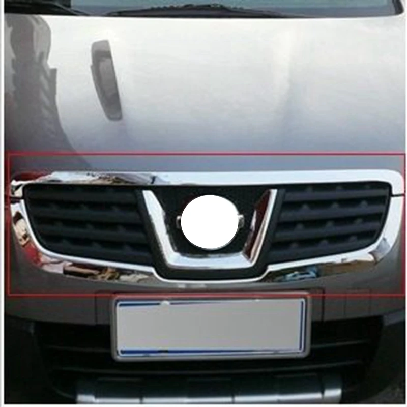 Автомобильные аксессуары внешний ABS Хромированная передняя решетка радиатора Решетка Крышка Накладка для Nissan Qashqai 2007 2008 2009 2010 2011 2012 2013