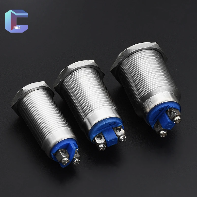 Металлический зуммер с мигающим красным светодиодом 16 19 22 мм металлическая