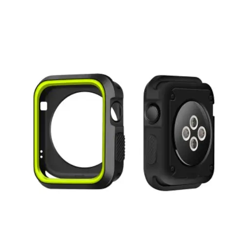 38 42 Sport Silicone Cover Frame Soft Rubber Protector Protective Case For Apple Watch series 3 2 1 iwatch 6 5 4 40mm 44mm | Наручные