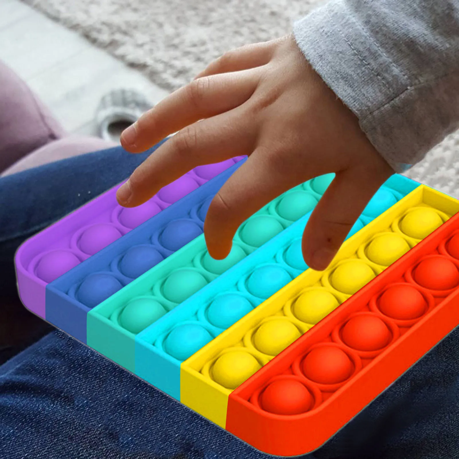 

b# Fidget Toys Simple Dimple Radish Push Bubble Fidget Sensory Toy Autism Special Needs Stress Reliever Poppit Fidget Antistress