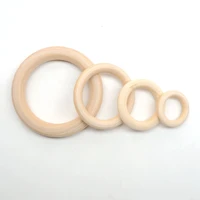 chenkai 40mm55mm70mm55mm natural unfinished wood rings wooden teethers for diy baby necklace bracelet accessories