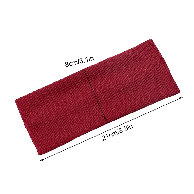 

Sport Hairband Ribbed Knitted Warm Head Wrap Women Solid Color Headband Breathable Hair Accessories Makeup Elastic Hair Bands
