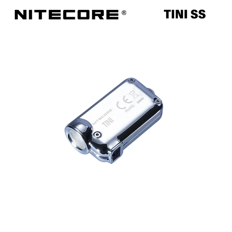 

NITECORE TINI SS/Cu Micro micro USB Rechargeable Keylight Mini EDC Flashlight Metal Keychain Light Built In Battery