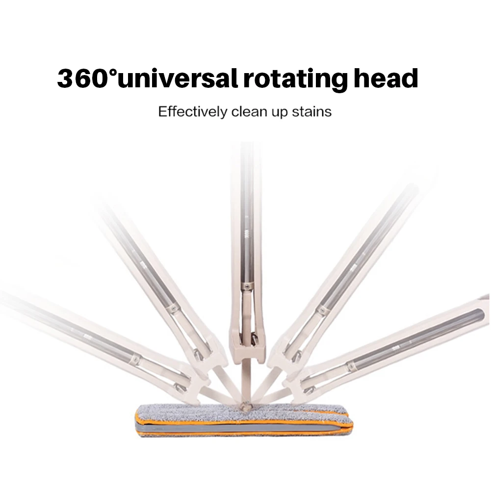 Двусторонняя плоская швабра с самоотжимом удобные телескопические прокладки из