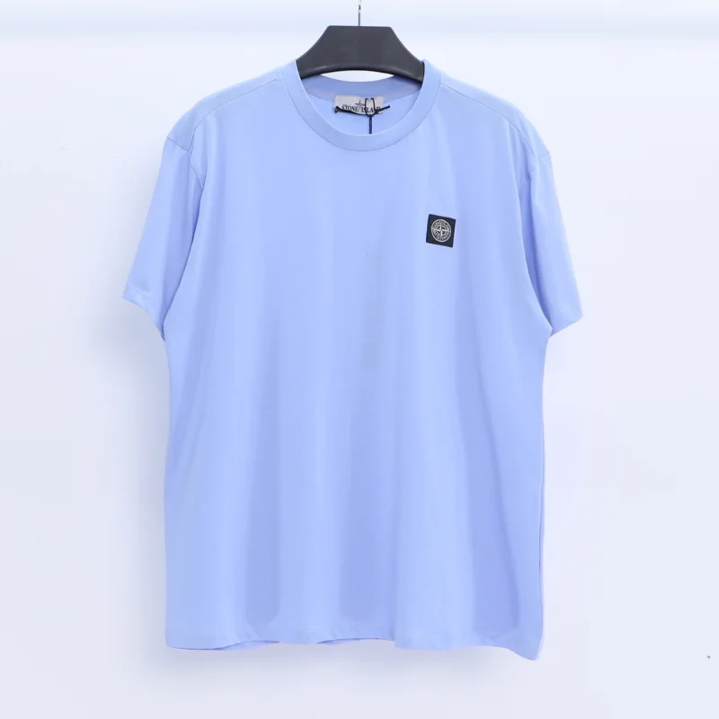 

2021 Summer New Stone Island Chest Badge Same Earrings for Couple Loose round Neck Short Sleeve T-shirt