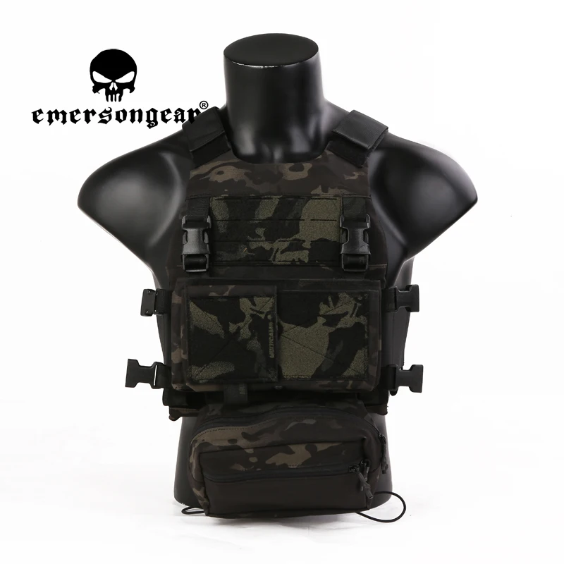 

EMERSONGEAR Tactical Lightweight VEST W/ Chest Rig SET Camping Combat Plate Carrier Airsoft Hunting Shooting Training Multicam