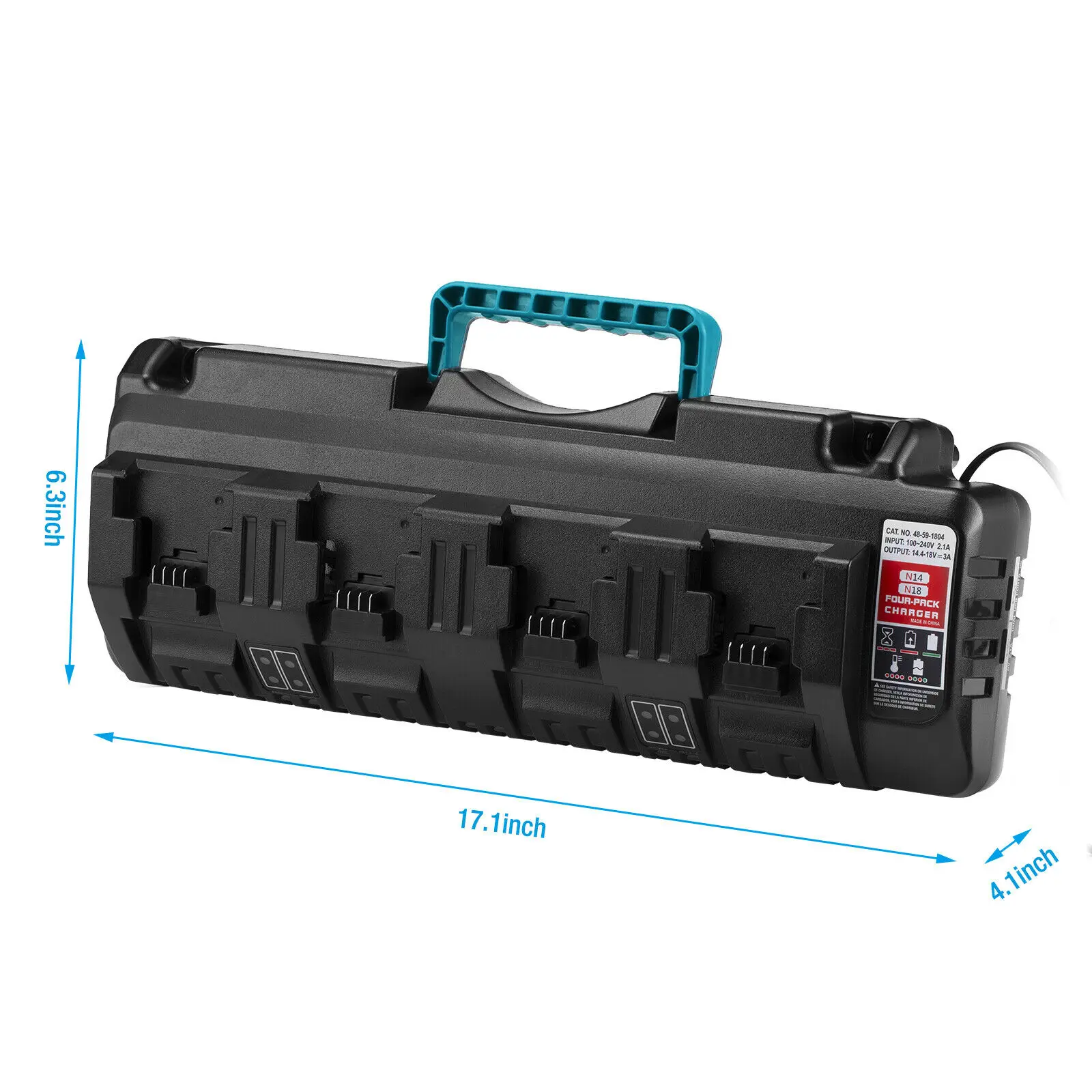 For Milwaukee M18 14.4V-18V XC Lithium Battery Charger 4 Ports Battery Power Adapter Power Tools Accessories enlarge
