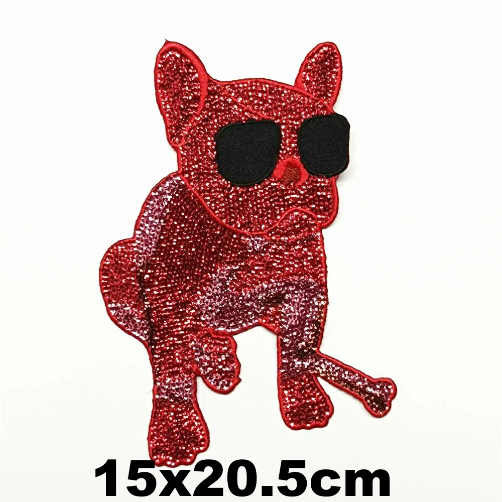 

Garment accessory large embroidery big dogs animal cartoon patches for clothing PA-3368