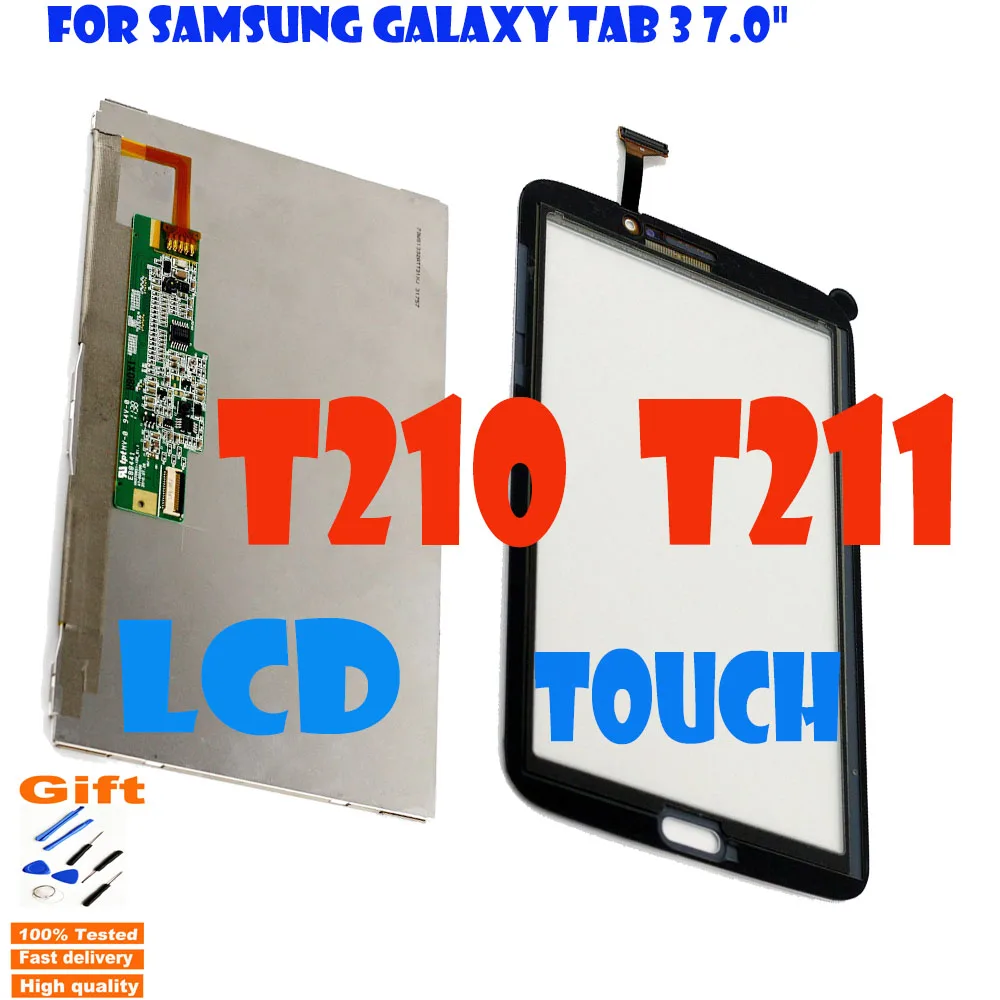 

ЖК-дисплей T2105 для Samsung Galaxy Tab 3 7,0, T210, 3G, SM-T210, T211, версия SM-T211, Wifi, ЖК-дисплей, сенсорный экран, дигитайзер в сборе