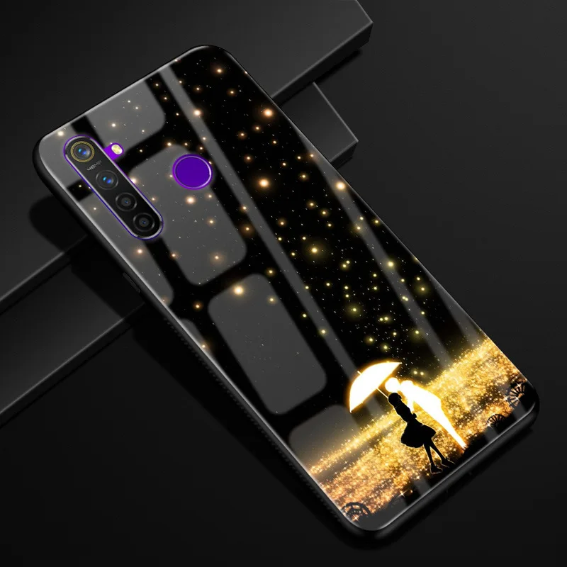 28 Для OPPO Realme 5 pro Чехол 6,3 ''стекло Жесткий чехол для OPPO Realme5 чехол для телефона силиконовый бампер Fundas Coque Realme 5pro - Цвет: 28