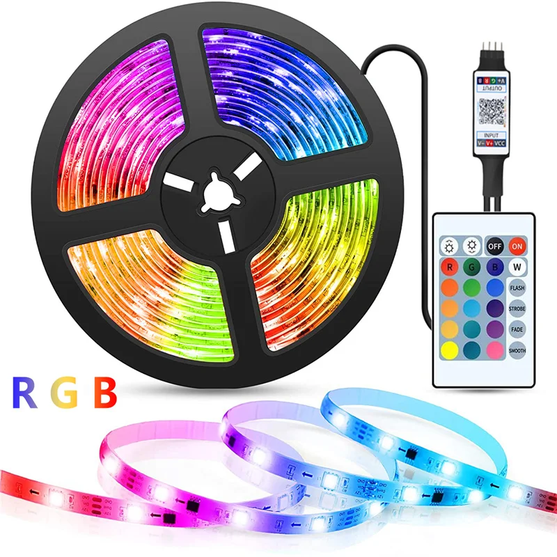 USB Светодиодные ленты светильник Bluetooth ТВ Подсветка полоски s цветная (RGB) 2835 Цвет
