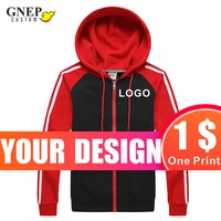 winter plus velvet warm hoodie custom fashion stitching color sweatshirt cheap printing logo trend pullover couple shirt