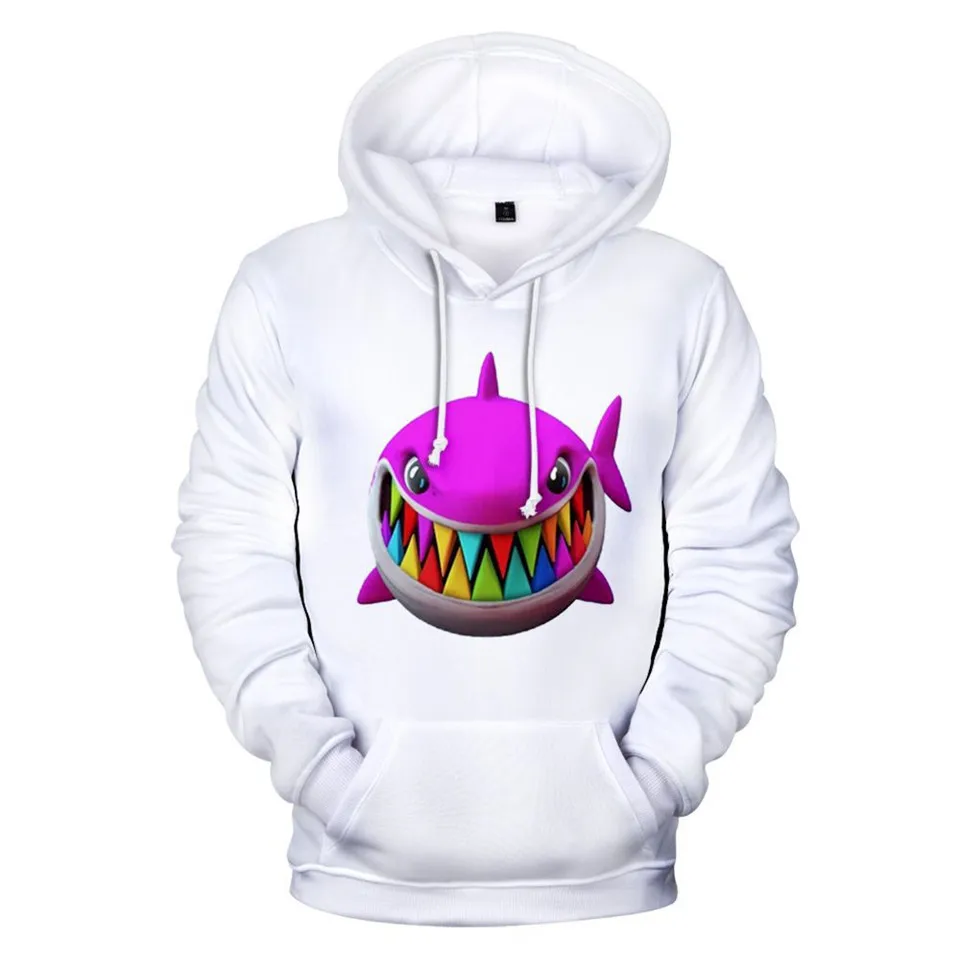 Модные радужные акулы мультфильмы крутые 3d толстовки пуловеры для детей мужчин