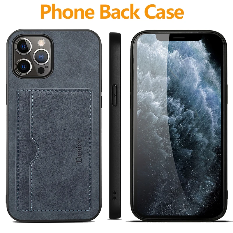 

Роскошный деловой кожаный чехол для iPhone 12 Pro Max, задняя крышка телефона для iPhone 11 12 Mini XR XS с автомобильным держателем