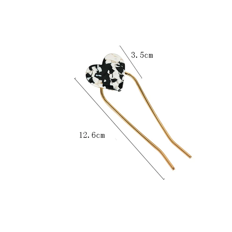 

New Fashion U type Love stars Hair Hairpin For Women Korean Hairpin Geometric stars Hair Barrettes Girl Hair AccessoriesHairgrip