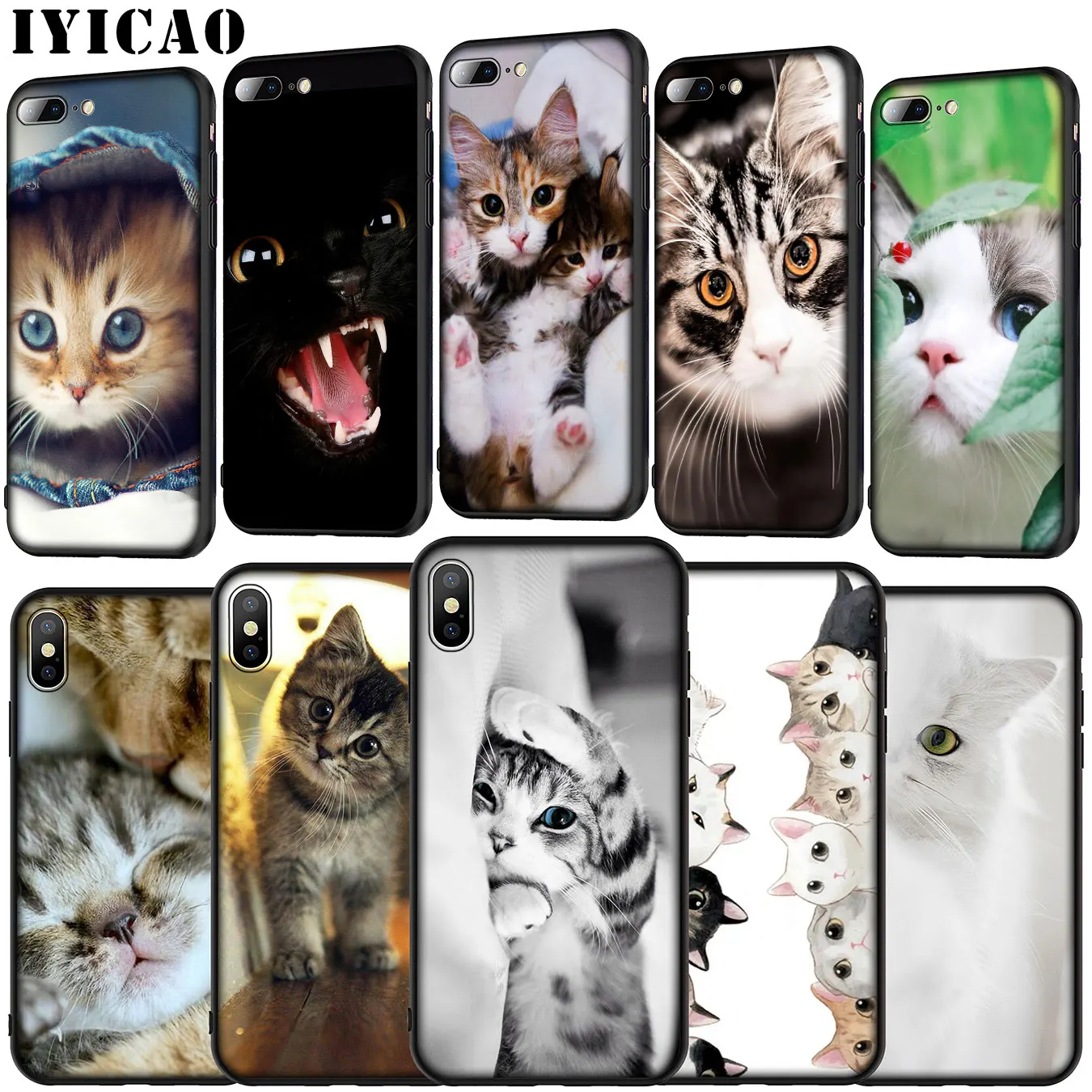 IYICAO милый мягкий силиконовый чехол с кошачьими кошками для Huawei P30 P20 Pro P10 P9 Lite Mini 2017