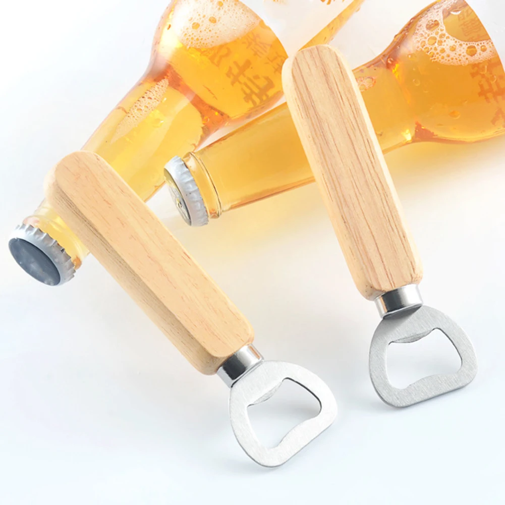 1 шт. Деревянная Ручка пивная стеклянная открывалка для бутылок барный