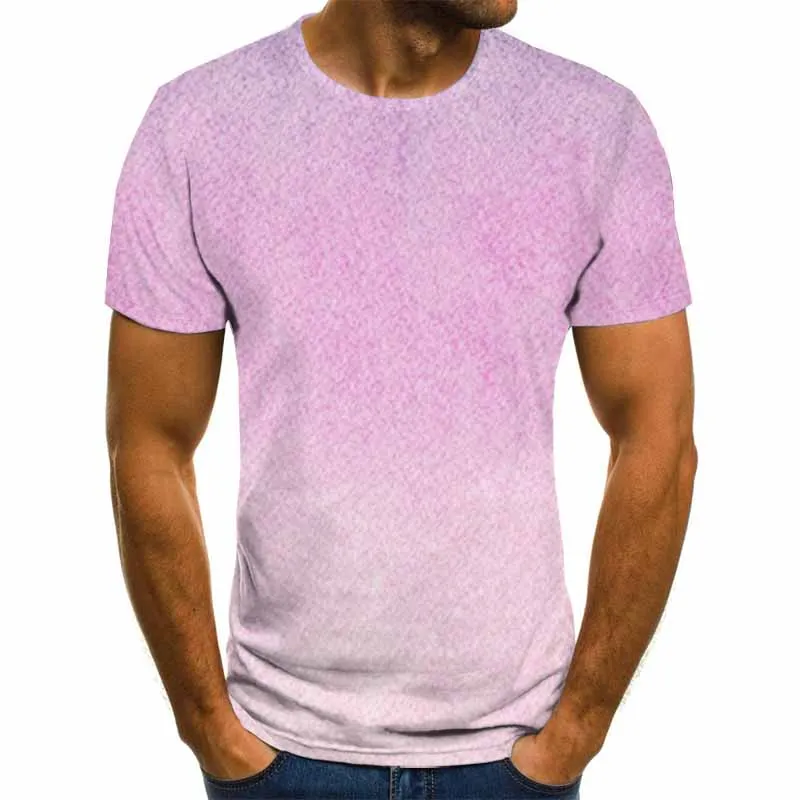

Camiseta con estampado lquido 3DT para hombre, camisa de manga corta con cuello redondo