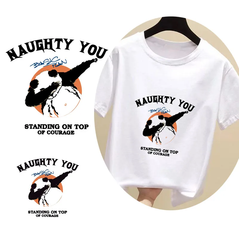 Модная красивая и крутая мужская одежда в виде панды Термотрансферная нашивка