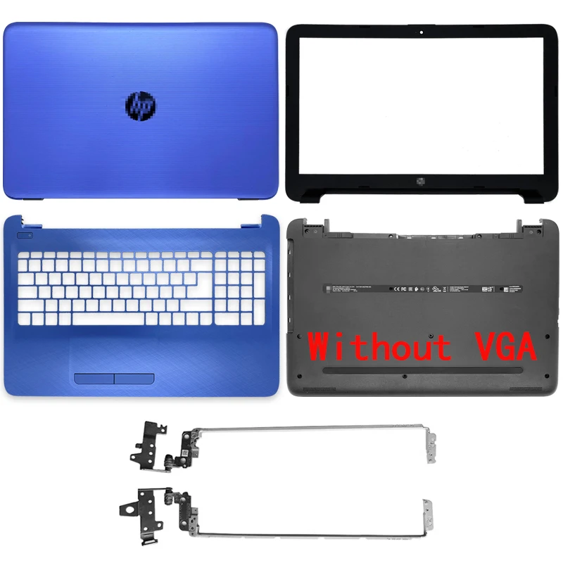

Новинка, задняя крышка для ноутбука HP 250 255 256 G4 15-AC 15-AF/Передняя панель/петли/Упор для рук/Нижняя крышка, синяя задняя крышка