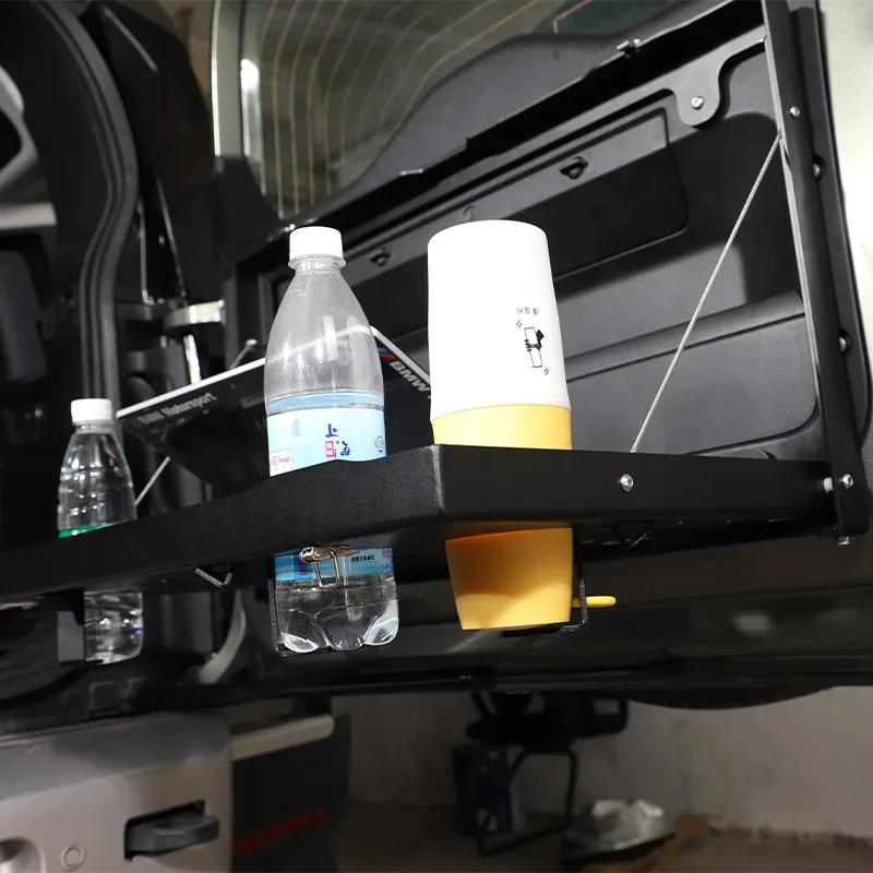 Черная внедорожная Автомобильная задняя дверь из алюминиевого сплава стол